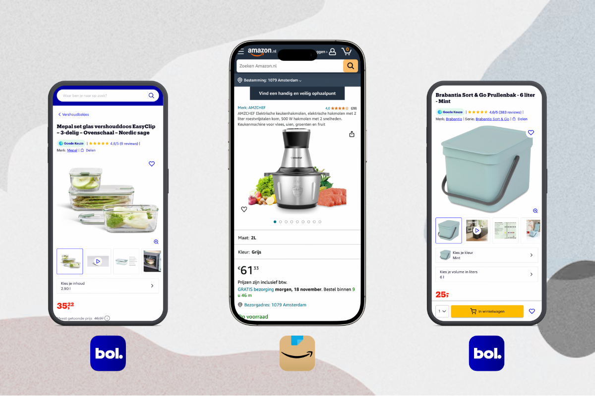 Mixpartij retail: €1.088,29 (Iris, Brabantia, LEIFHEIT, Amzchef) 54 producten