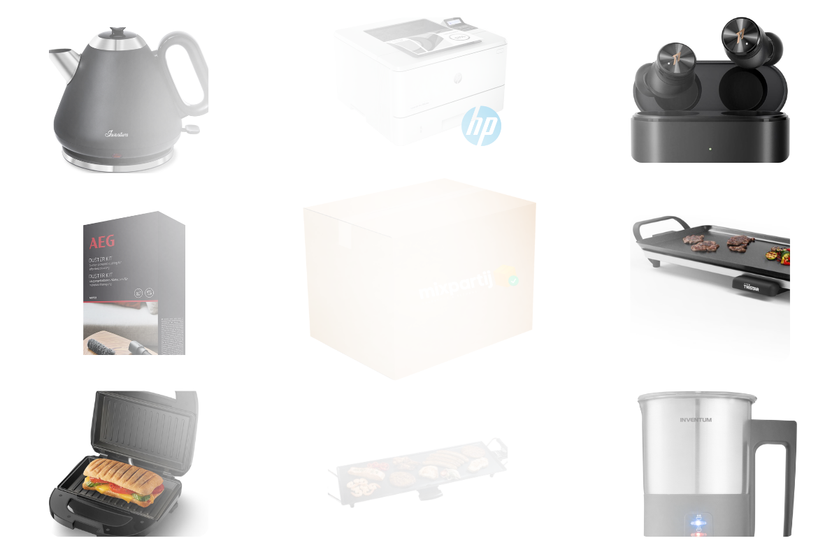 Mixpartij retailwaarde: €558,25 (Philips, HP, Inventum) 12 producten