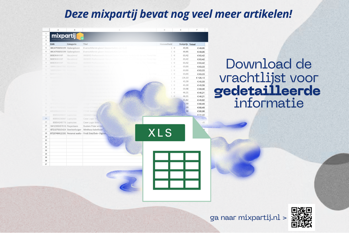Mixpartij retail: €1.152,04 (Inventum, Leifheit, Tomado, BISSELL) 21 producten