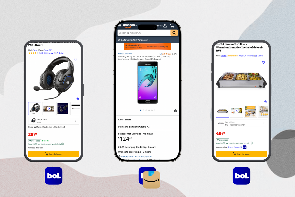 Mixpartij retail: €1.502,48 (Samsung, Philips, Braun, Audio-Technica) 25 producten