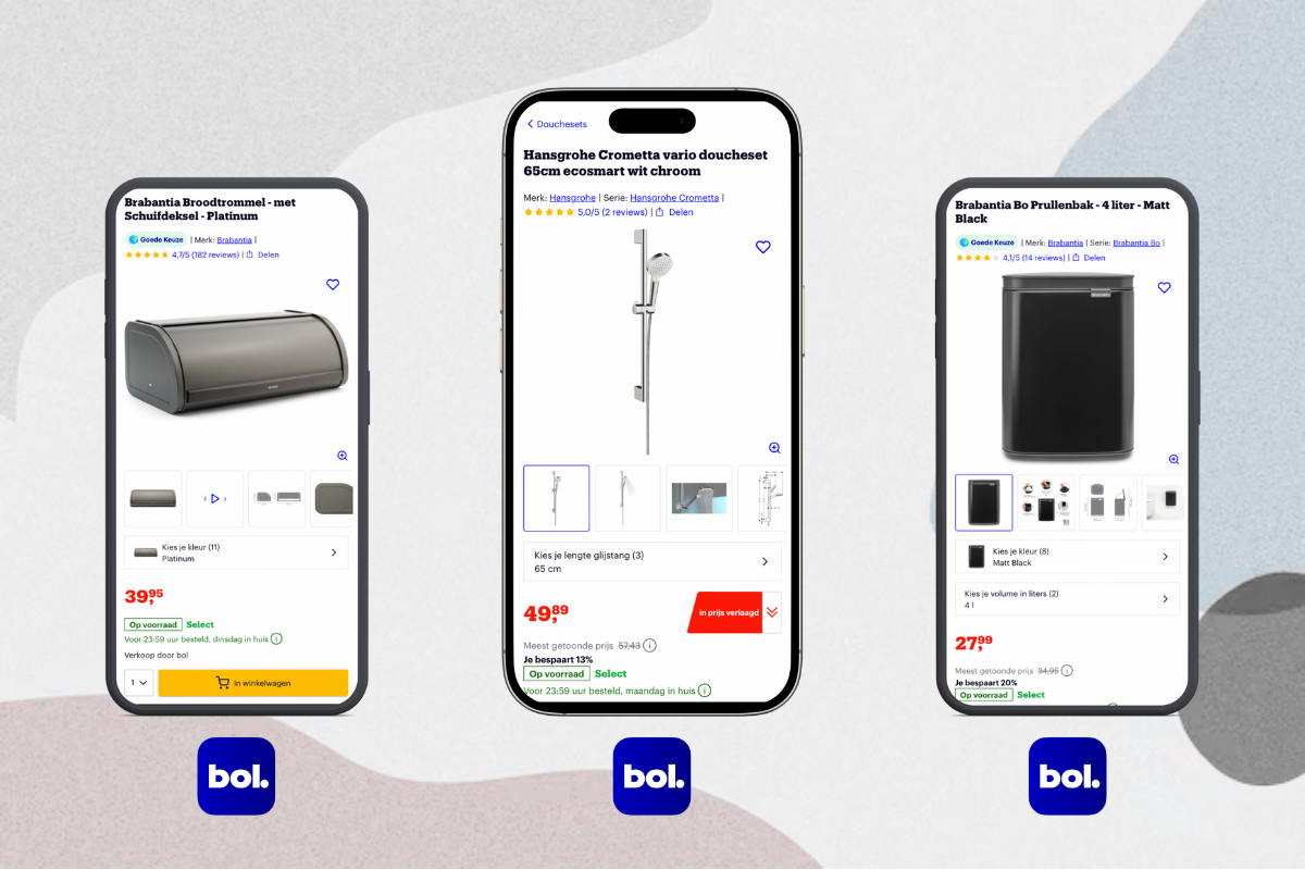 Mixpartij retail: €1.143,88 (BRABANTIA, Blokker, Artex, Rubbermaid) 43 producten