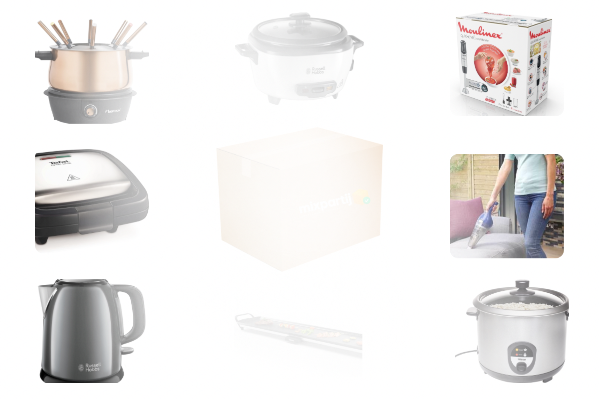 Mixpartij retailwaarde: €531,44 (Philips, Tefal, Russell Hobbs, BLACK+DECKER) 12 producten