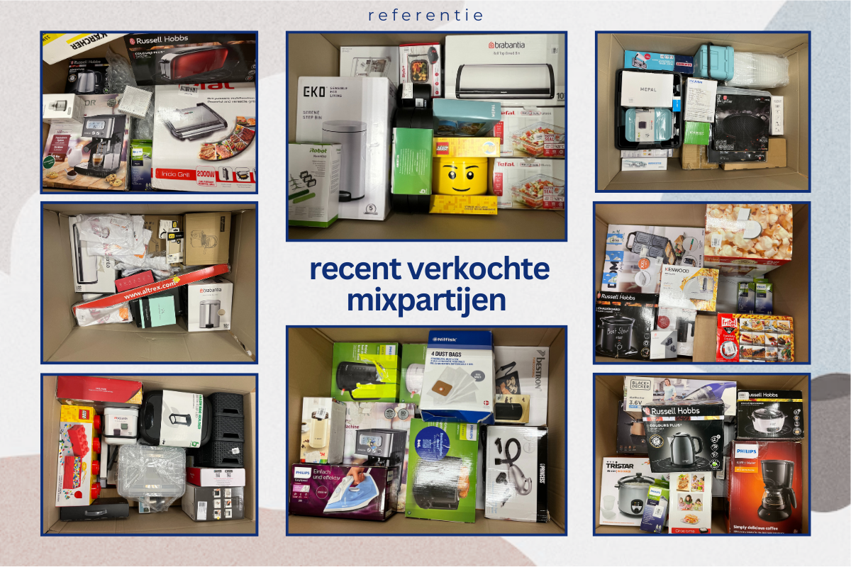 Mixpartij retailwaarde: €531,24 (PHILIPS, Miele, Moulinex) 12 producten