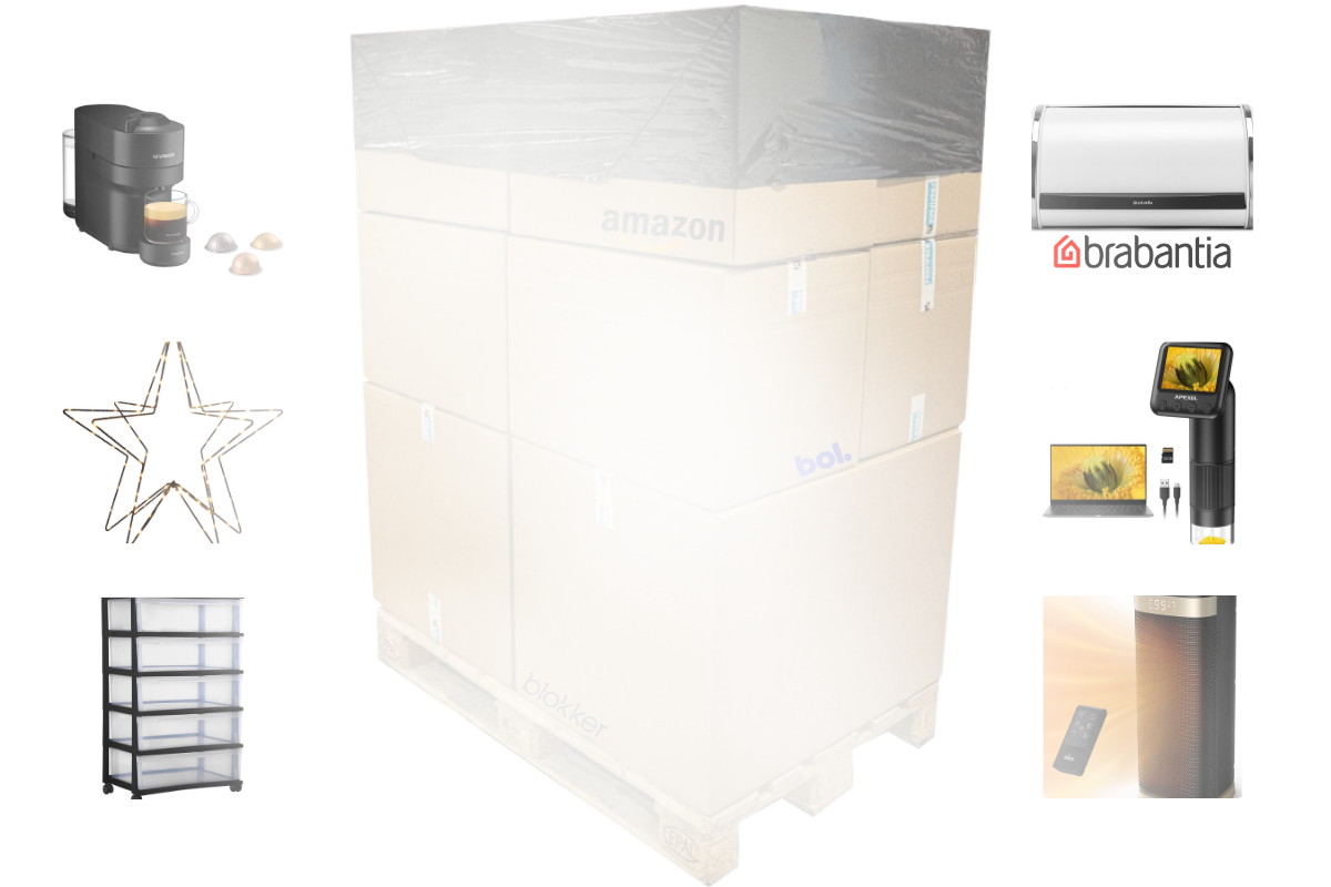 Mixpartij retail: €1.152,64 (Nespresso, BRABANTIA, XLayer, 1MORE) 27 producten