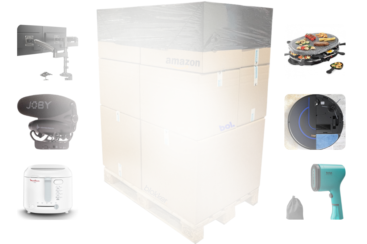 Mixpartij retail: €1.269,74 (Moulinex, Tristar, Curver, Joby) 20 producten