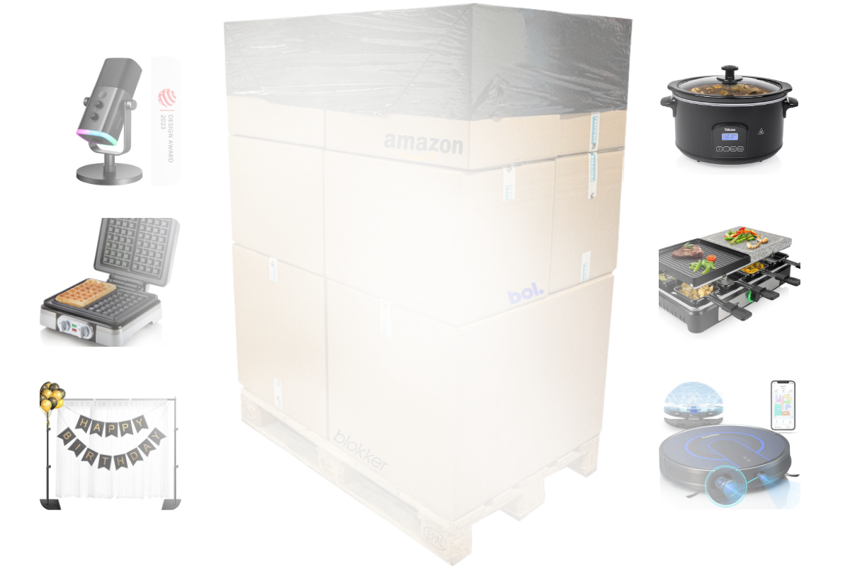 Mixpartij retail: €1.131,44 (Princess, Bosch, Logitech, Tefal) 21 producten