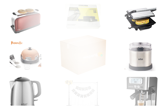Mixpartij retailwaarde: €616,01 (Kärcher, Russell Hobbs, Braun) 11 producten