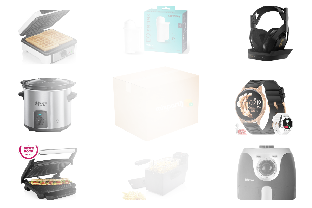 Mixpartij retailwaarde: €588,63 (Tefal, Logitech, Princess) 12 producten