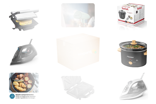 Mixpartij retailwaarde: €526,45 (Bestron, TEFAL, Philips) 12 producten