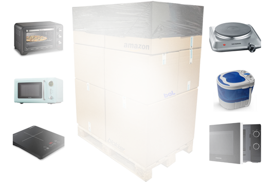 7 MIXPALLETS retail: €15.696,23  (Samsung, Inventum, Miele, Sharp) mixpartij 252 producten