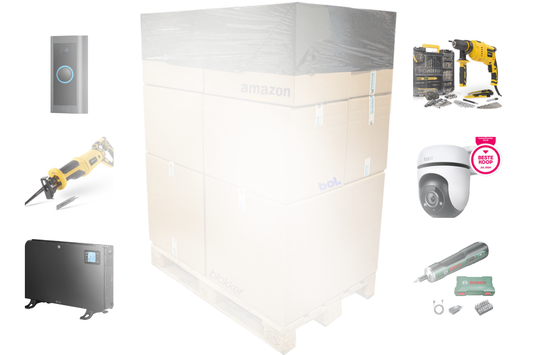 Mixpartij retail: €7.709,37 (RING, Bosch, STANLEY, TP-Link) 250 producten