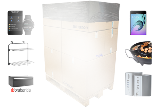 Mixpartij retail: €1.502,48 (Samsung, Philips, Braun, Audio-Technica) 25 producten